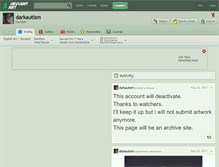 Tablet Screenshot of darkautism.deviantart.com