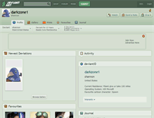 Tablet Screenshot of darkzone1.deviantart.com