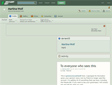 Tablet Screenshot of martina-wolf.deviantart.com