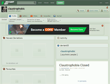 Tablet Screenshot of claustrophobic.deviantart.com