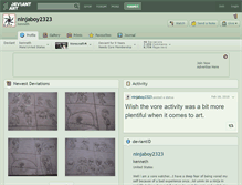Tablet Screenshot of ninjaboy2323.deviantart.com