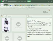 Tablet Screenshot of criscura.deviantart.com