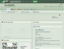 Tablet Screenshot of foxwolfhybrid.deviantart.com