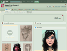 Tablet Screenshot of bunnythelifeguard.deviantart.com