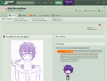 Tablet Screenshot of mischievousrose.deviantart.com