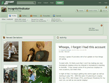 Tablet Screenshot of incognitovindicator.deviantart.com