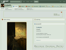 Tablet Screenshot of crsmyhrt.deviantart.com