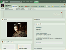 Tablet Screenshot of maehem.deviantart.com