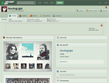 Tablet Screenshot of howlinglight.deviantart.com