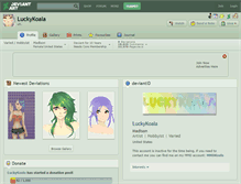 Tablet Screenshot of luckykoala.deviantart.com