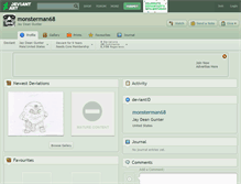 Tablet Screenshot of monsterman68.deviantart.com