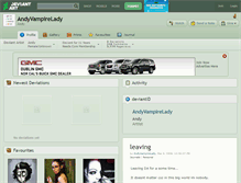 Tablet Screenshot of andyvampirelady.deviantart.com
