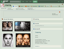 Tablet Screenshot of cutspring.deviantart.com