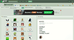 Desktop Screenshot of nightmarecat67.deviantart.com