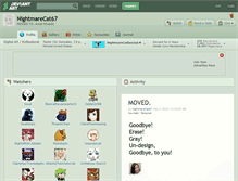Tablet Screenshot of nightmarecat67.deviantart.com