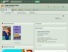 Tablet Screenshot of code-monkeys-fans.deviantart.com