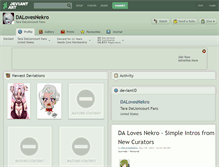 Tablet Screenshot of dalovesnekro.deviantart.com