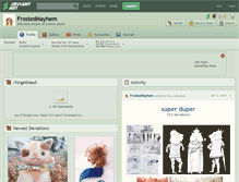 Tablet Screenshot of frostedmayhem.deviantart.com