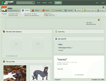 Tablet Screenshot of mkx.deviantart.com
