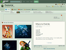 Tablet Screenshot of phantomcat.deviantart.com