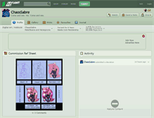 Tablet Screenshot of chaossabre.deviantart.com