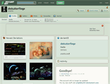 Tablet Screenshot of diebutterfliege.deviantart.com