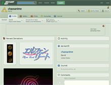 Tablet Screenshot of chaosanime.deviantart.com