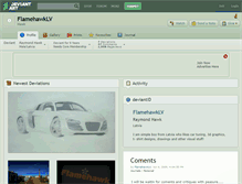 Tablet Screenshot of flamehawklv.deviantart.com