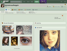 Tablet Screenshot of mischeivouspenguin.deviantart.com