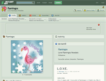 Tablet Screenshot of flamingos.deviantart.com