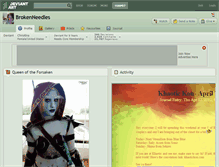 Tablet Screenshot of brokenneedles.deviantart.com