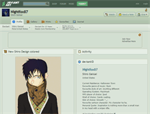 Tablet Screenshot of nightfox87.deviantart.com