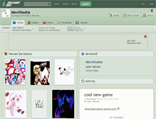 Tablet Screenshot of mewshoshe.deviantart.com