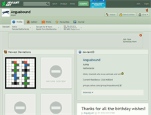 Tablet Screenshot of anguabound.deviantart.com