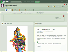 Tablet Screenshot of nightmare58710.deviantart.com