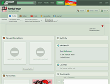Tablet Screenshot of hentai-man.deviantart.com