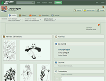 Tablet Screenshot of corysprague.deviantart.com