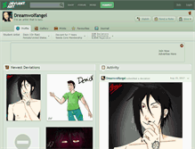 Tablet Screenshot of dreamwolfangel.deviantart.com