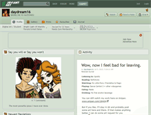Tablet Screenshot of daydream16.deviantart.com