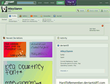 Tablet Screenshot of mileyglamm.deviantart.com