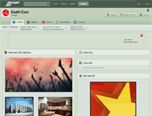 Tablet Screenshot of death-eyes.deviantart.com