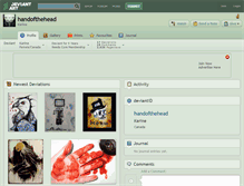 Tablet Screenshot of handofthehead.deviantart.com