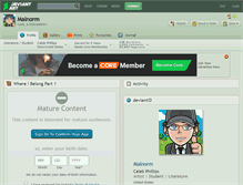 Tablet Screenshot of malnorm.deviantart.com