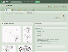 Tablet Screenshot of cr05s-jcec.deviantart.com