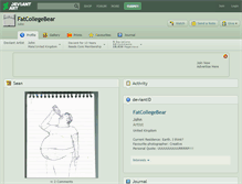 Tablet Screenshot of fatcollegebear.deviantart.com