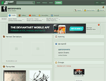 Tablet Screenshot of aaronowens.deviantart.com