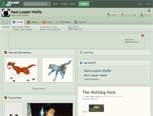 Tablet Screenshot of pack-leader-wolfie.deviantart.com