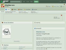 Tablet Screenshot of kirbystar-owo.deviantart.com