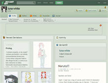 Tablet Screenshot of luna-white.deviantart.com