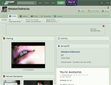 Tablet Screenshot of mistakestomiracles.deviantart.com